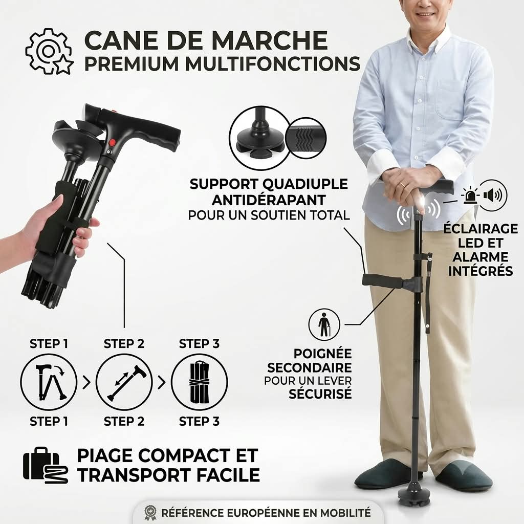 La canne qui vous aide à rester indépendant